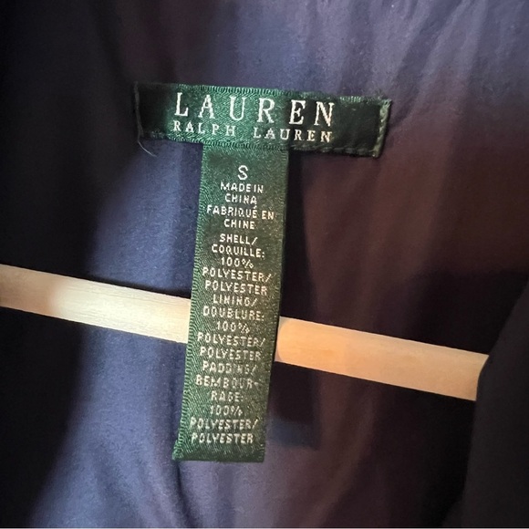 Lauren Ralph Lauren Diamond Quilted Vest Womens S Royal Blue Full Zip EUC - Picture 6 of 6